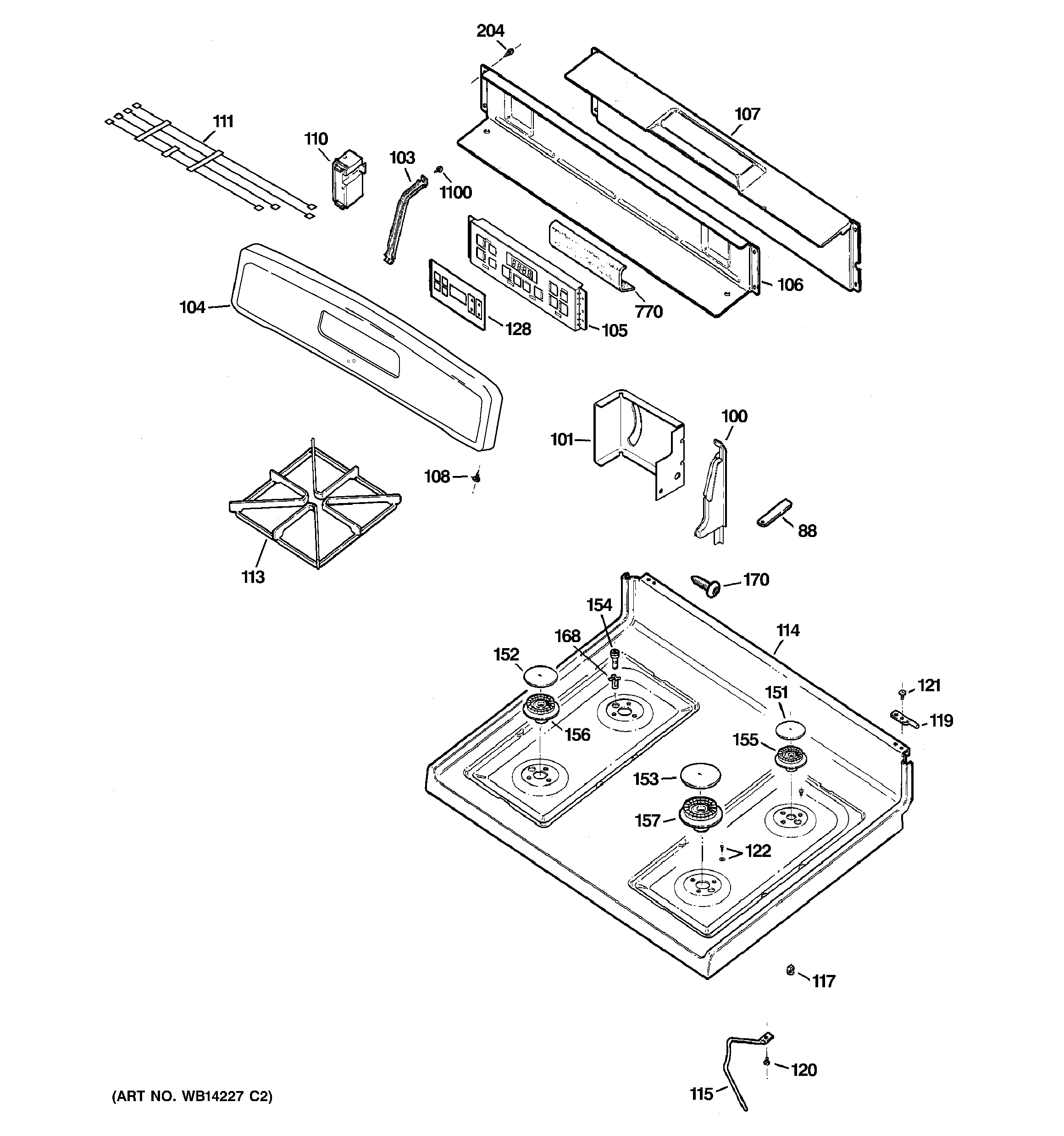 CONTROL PANEL & COOKTOP