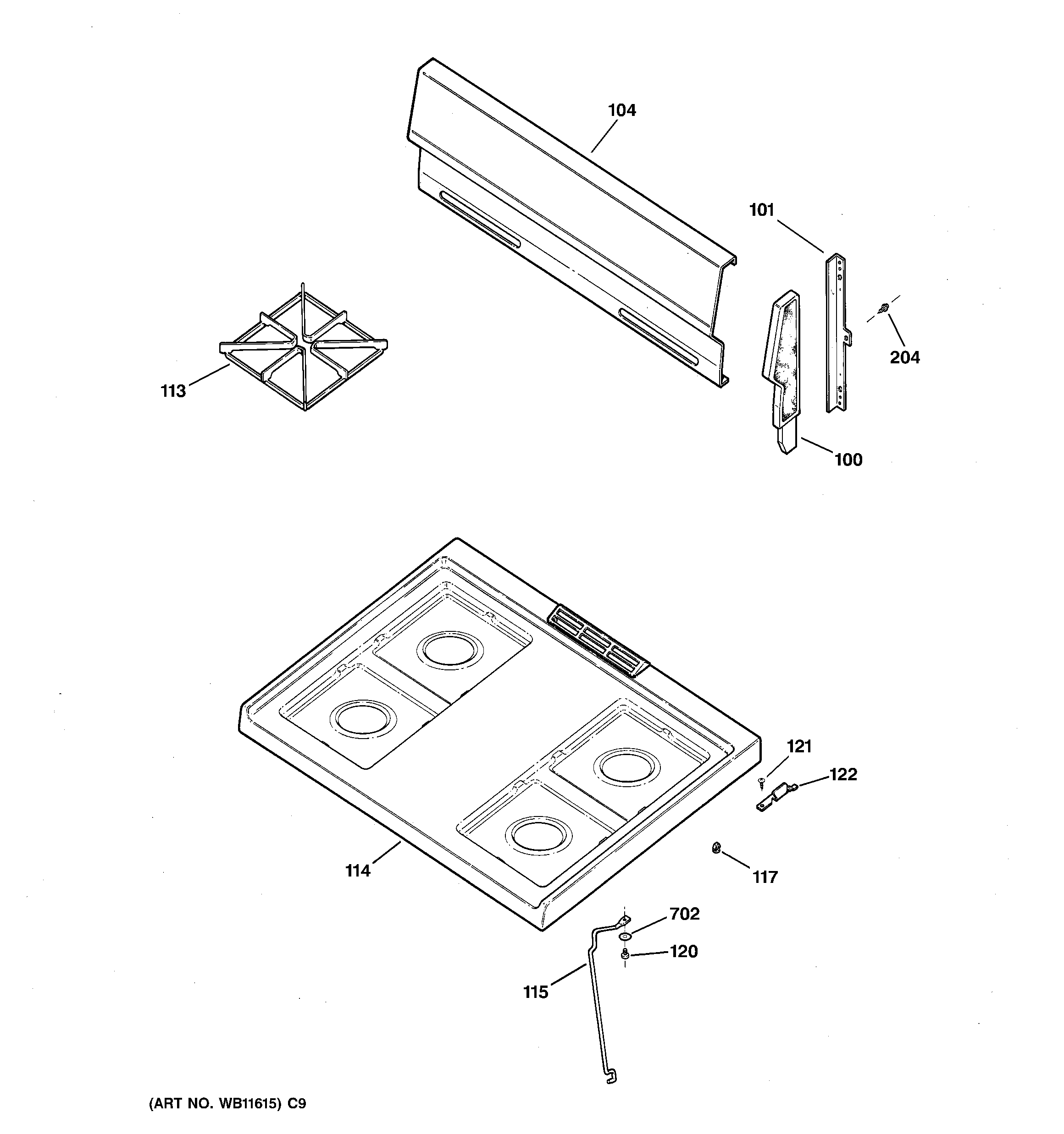 CONTROL PANEL & COOKTOP