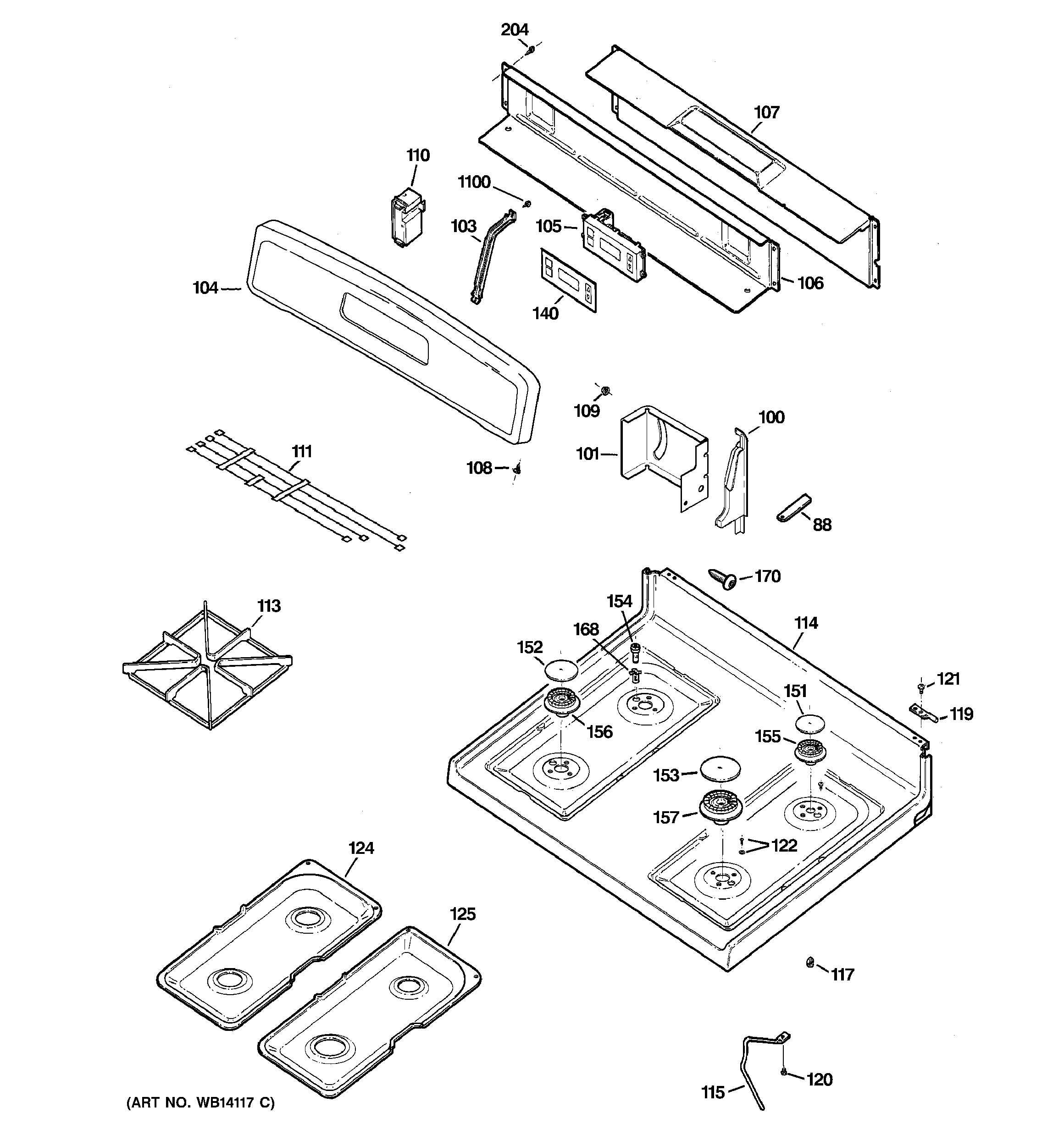 CONTROL PANEL & COOKTOP