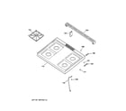 GE JGSS05DEM3BB control panel & cooktop diagram