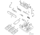 GE PGB918SEM2SS control panel & cooktop diagram