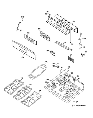 Control panel & cooktop