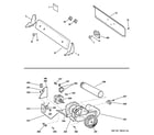 GE DBXR463PG5CC backsplash, blower & motor assembly diagram