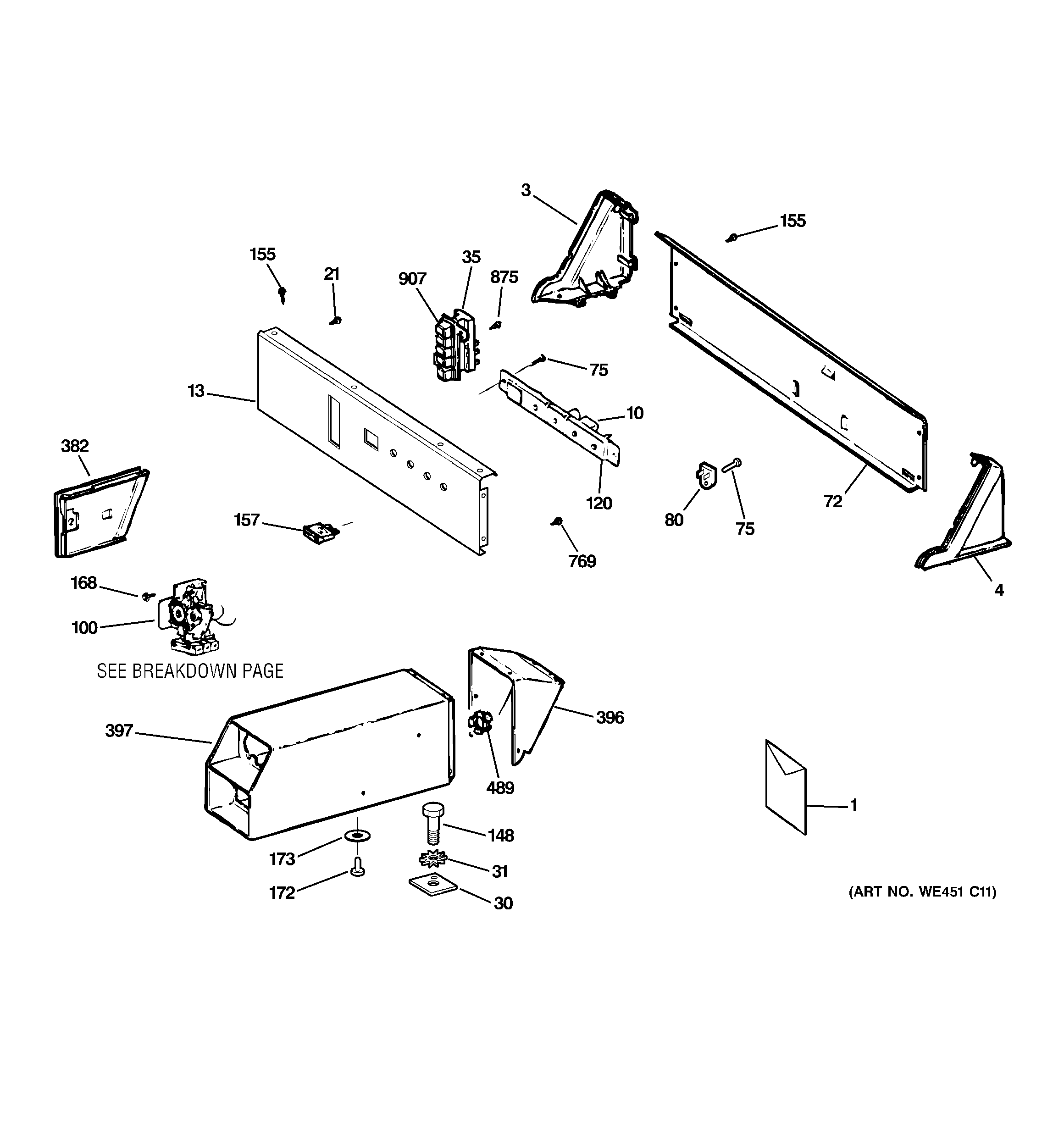 CONTROL PANEL & COIN BOX ASSEMBLY