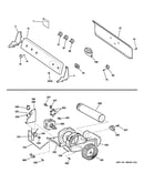 Backsplash, blower & motor assembly