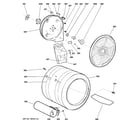 GE DNCD450GG5WC drum diagram