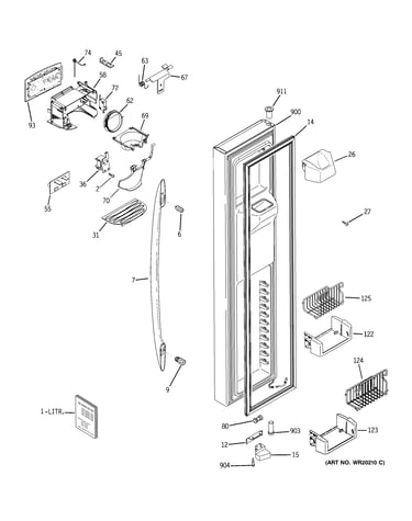 Freezer door
