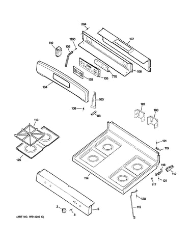 Control panel & cooktop