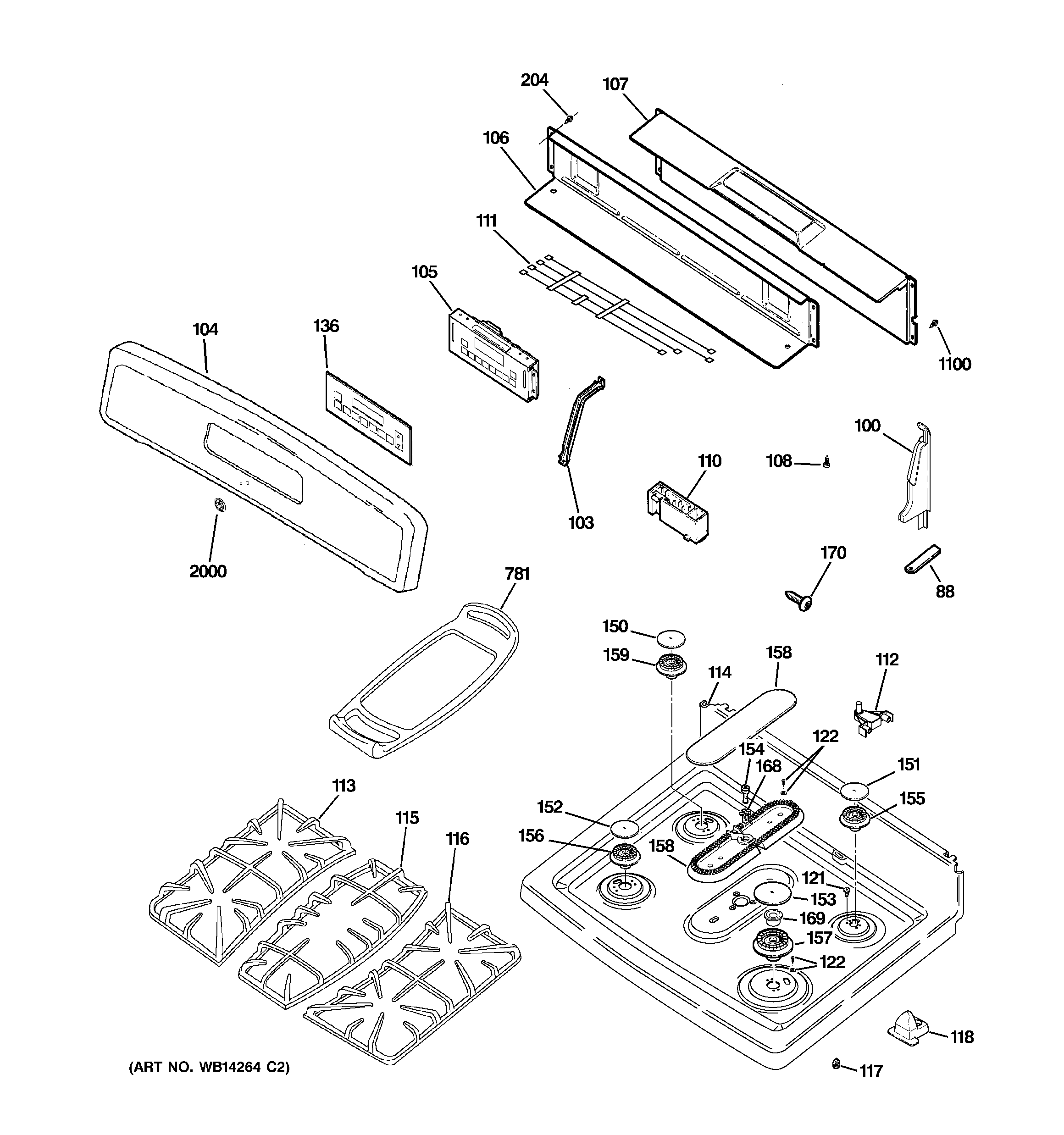 CONTROL PANEL & COOKTOP