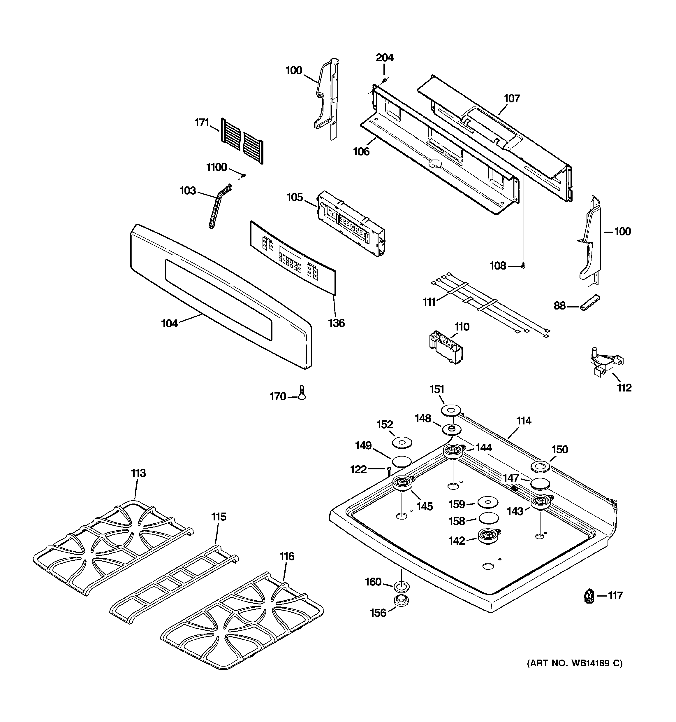 CONTROL PANEL & COOKTOP