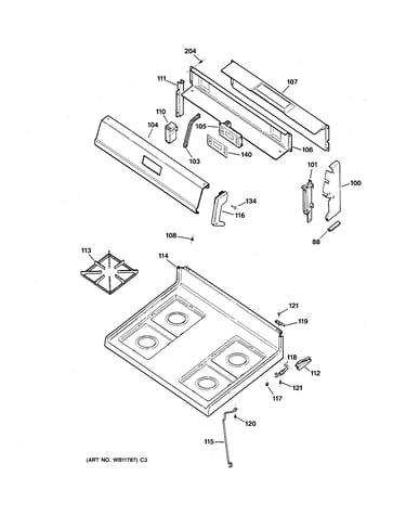 Control panel & cooktop