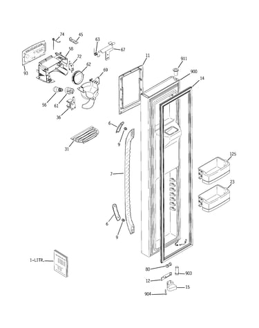 Freezer door