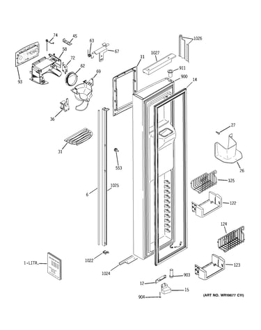 Freezer door