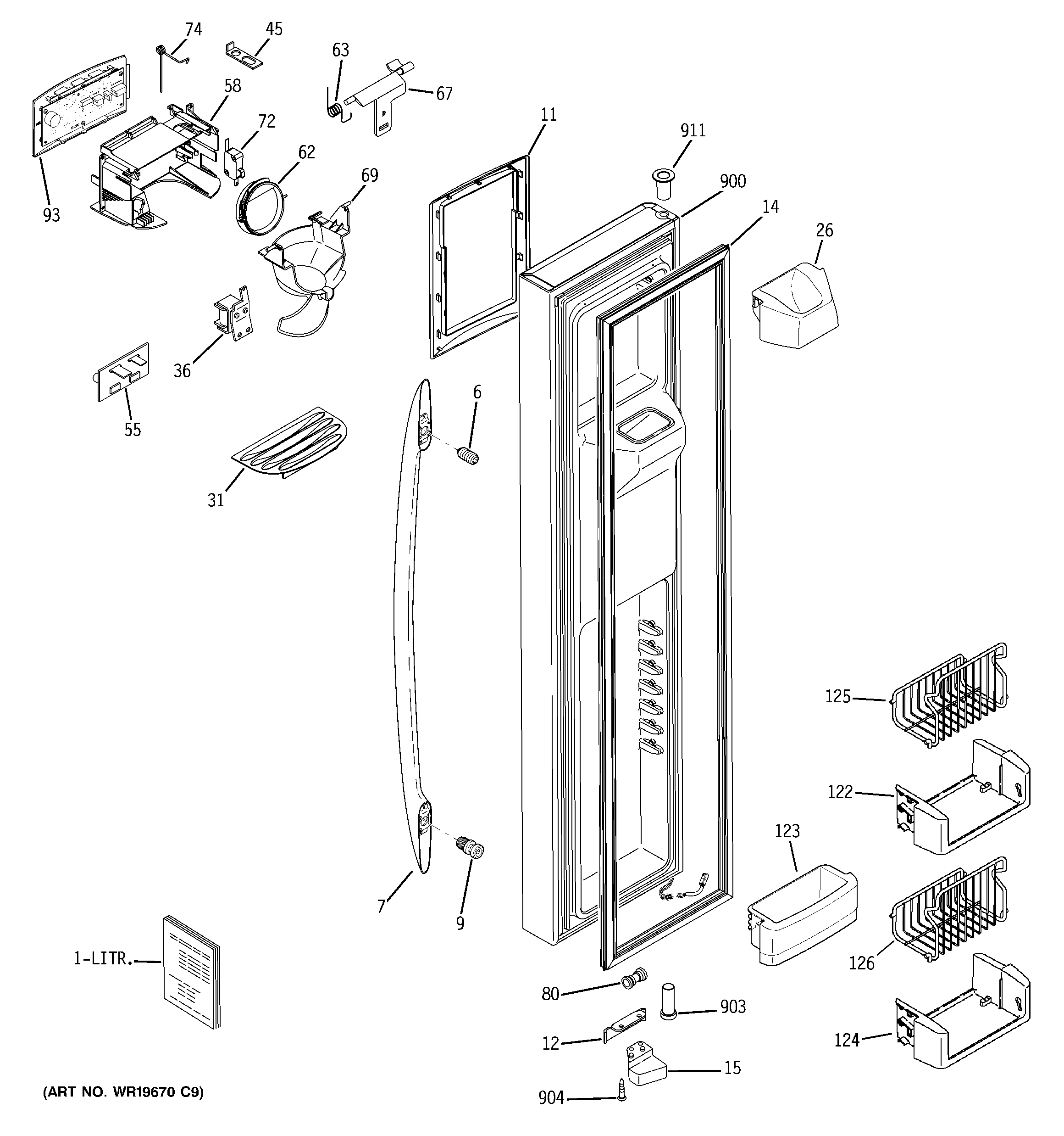 Freezer door