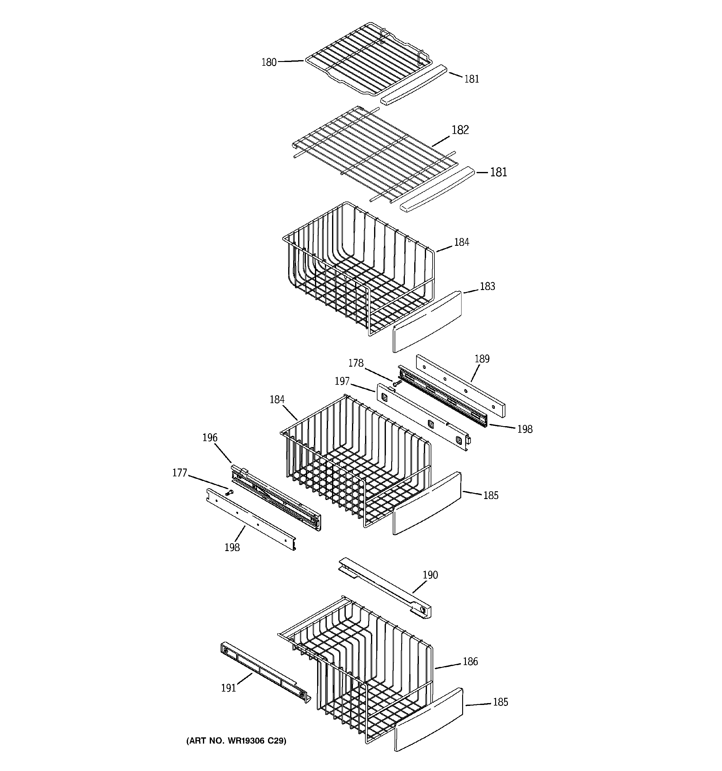 Freezer shelves