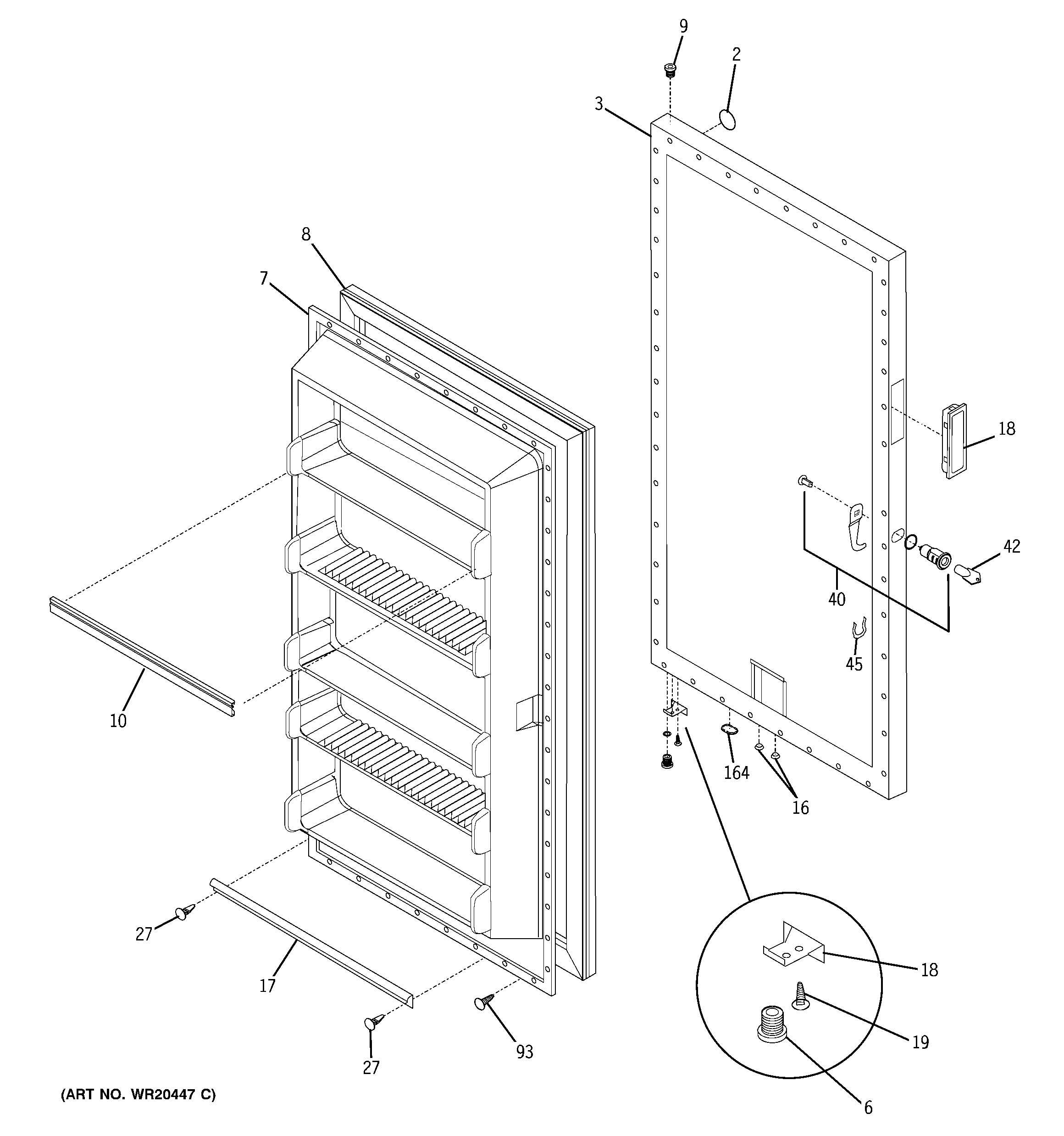 Freezer door