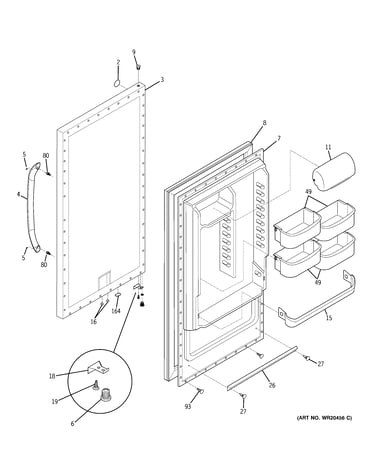 Freezer door