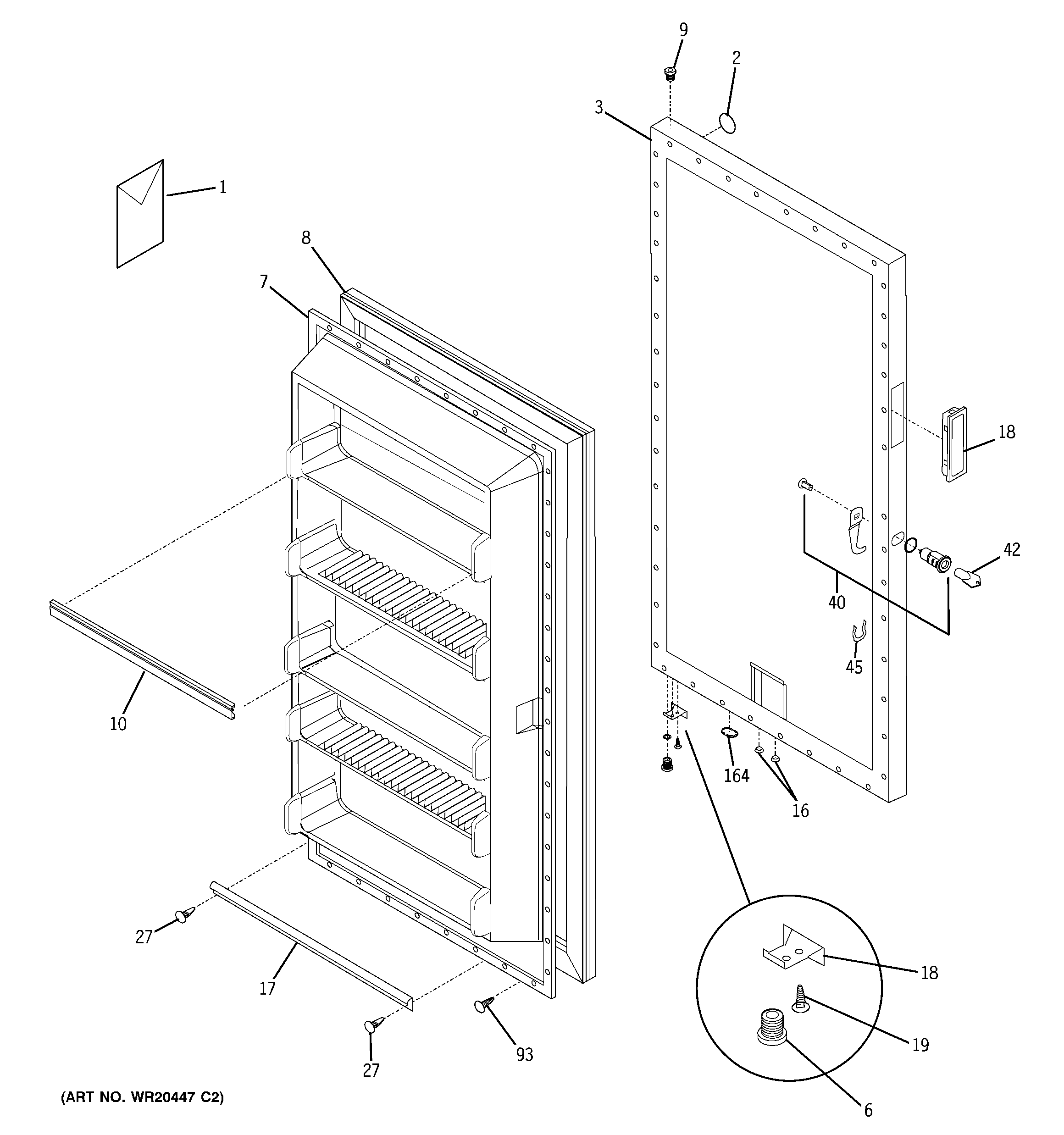 Freezer door