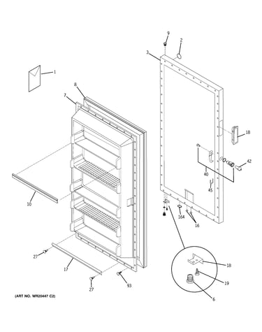 Freezer door