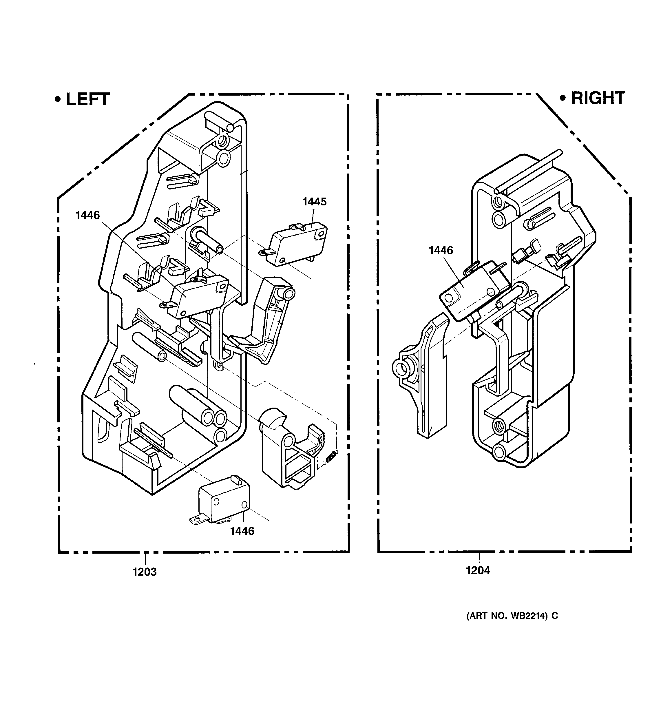 Latch board parts
