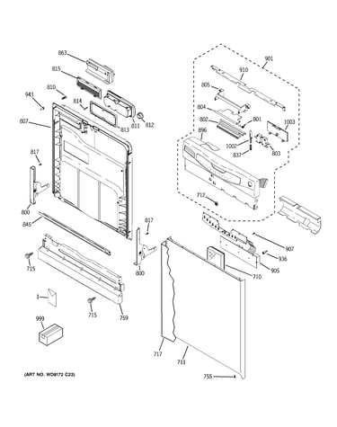 Escutcheon & door assembly