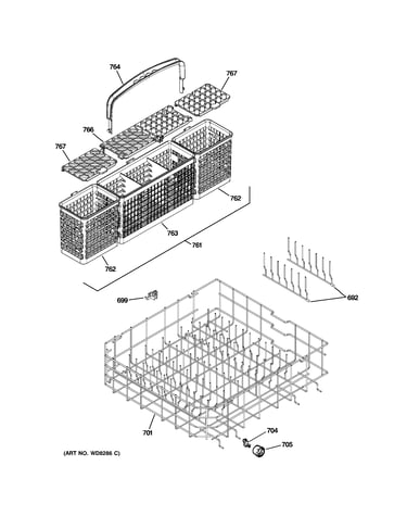 Lower rack assembly