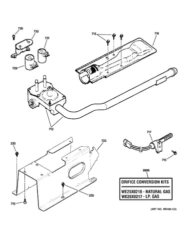 Gas valve & burner assembly