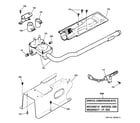 GE DCVH680GJ1BB gas valve & burner assembly diagram