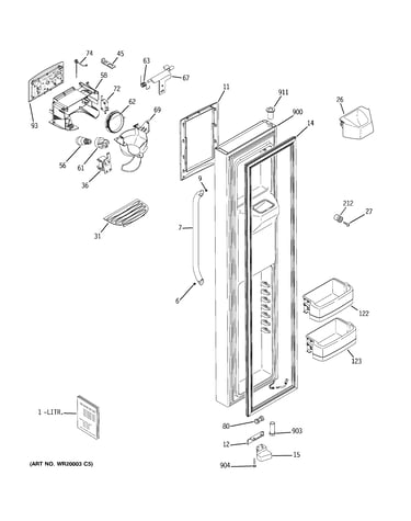 Freezer door