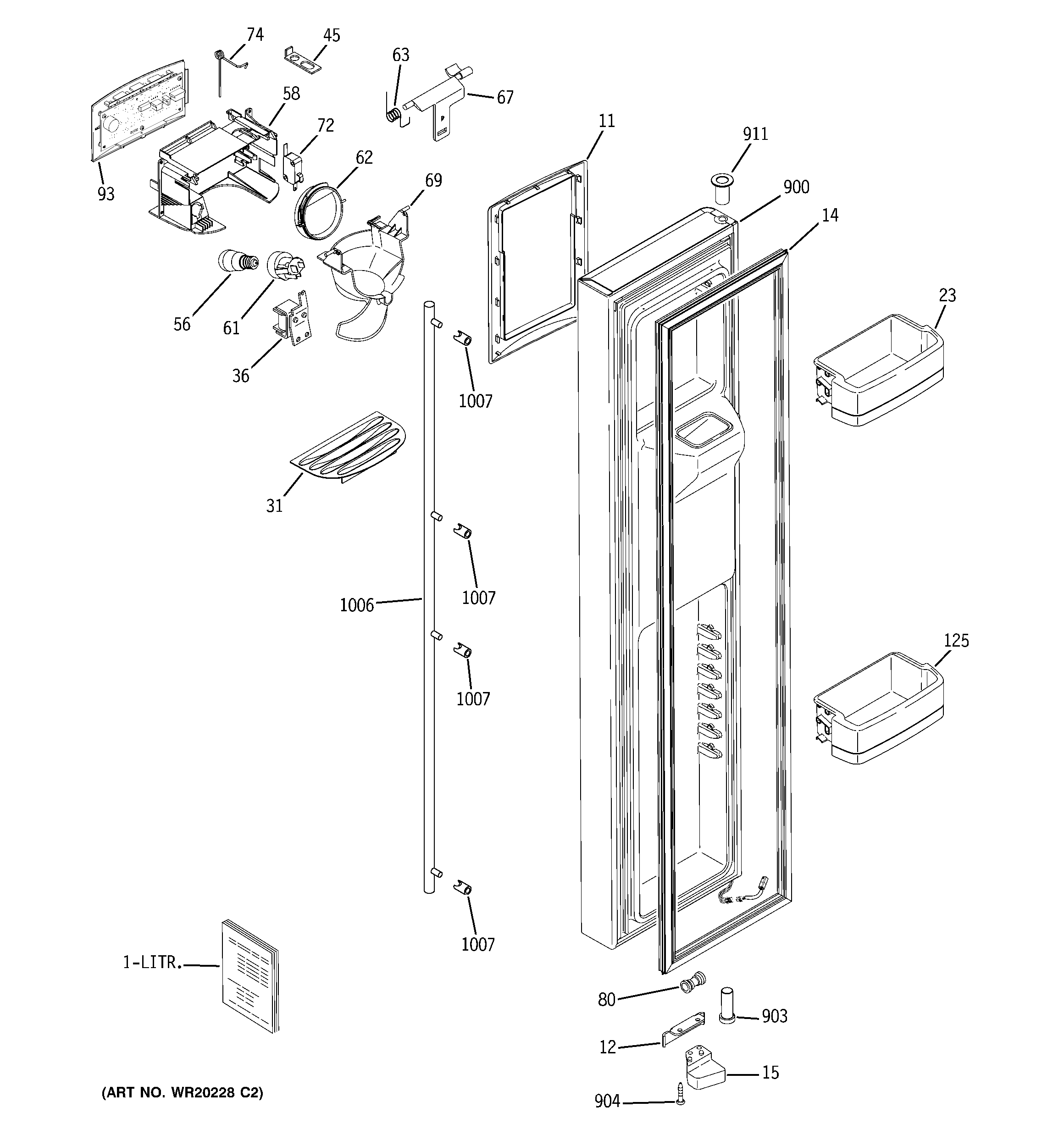 Freezer door