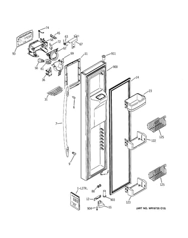 Freezer door