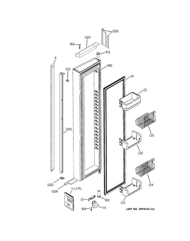 Freezer door
