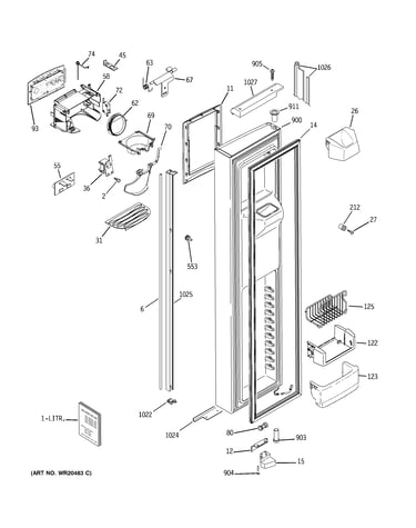 Freezer door