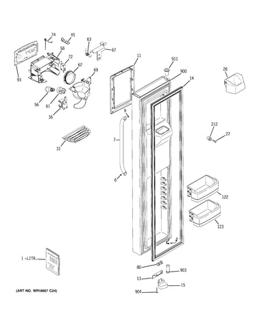 Freezer door