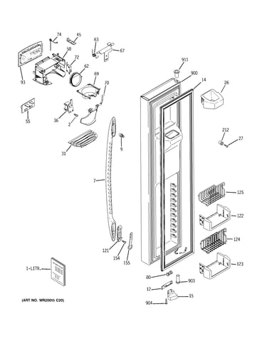 Freezer door