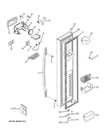 Freezer door