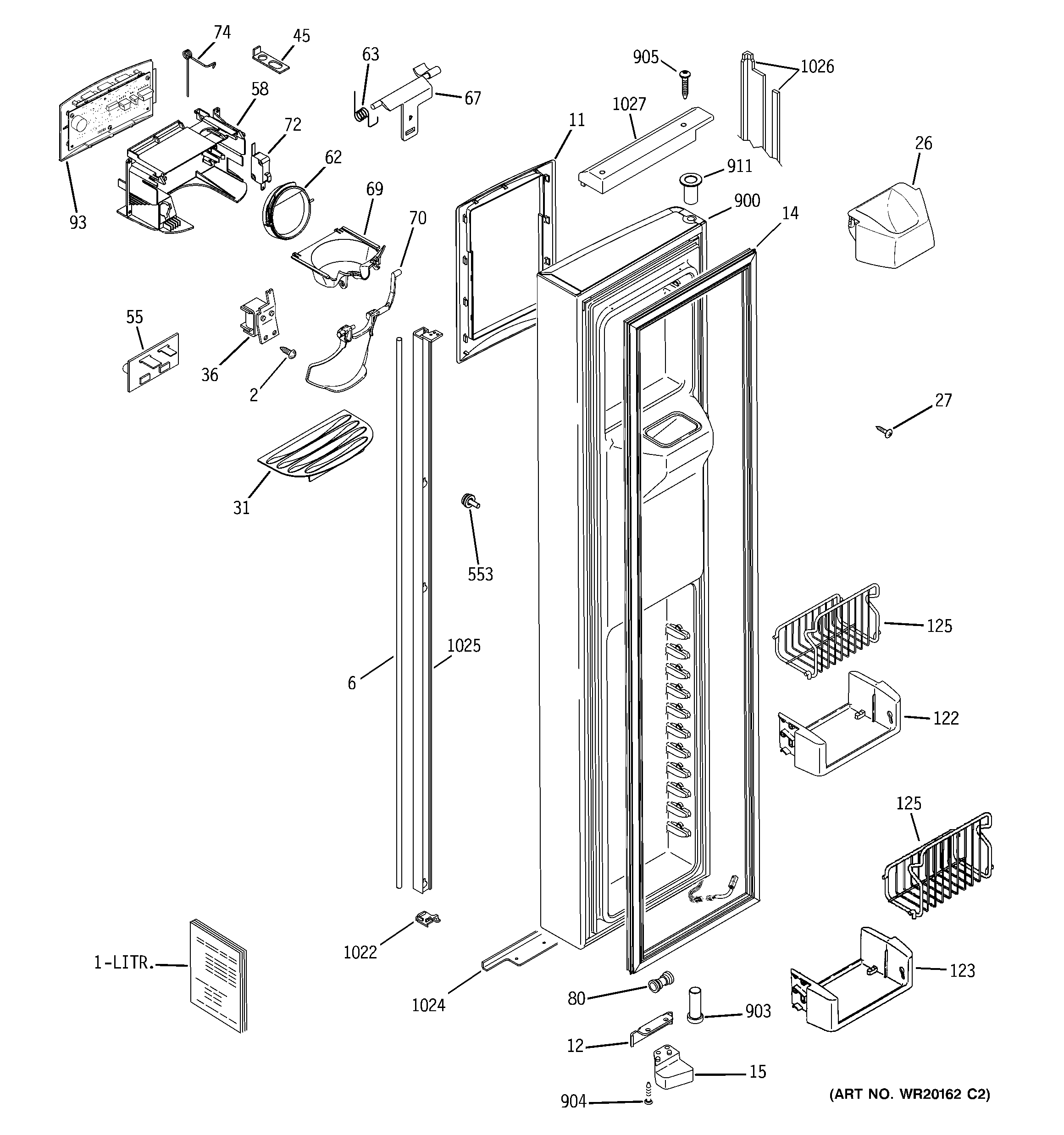 Freezer door