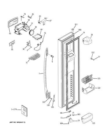 Freezer door