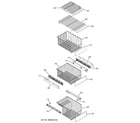 GE PSHS6VGXCDSS freezer shelves diagram