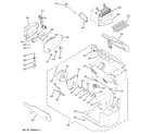 GE PSIC3RGXCFBV ice maker & dispenser diagram