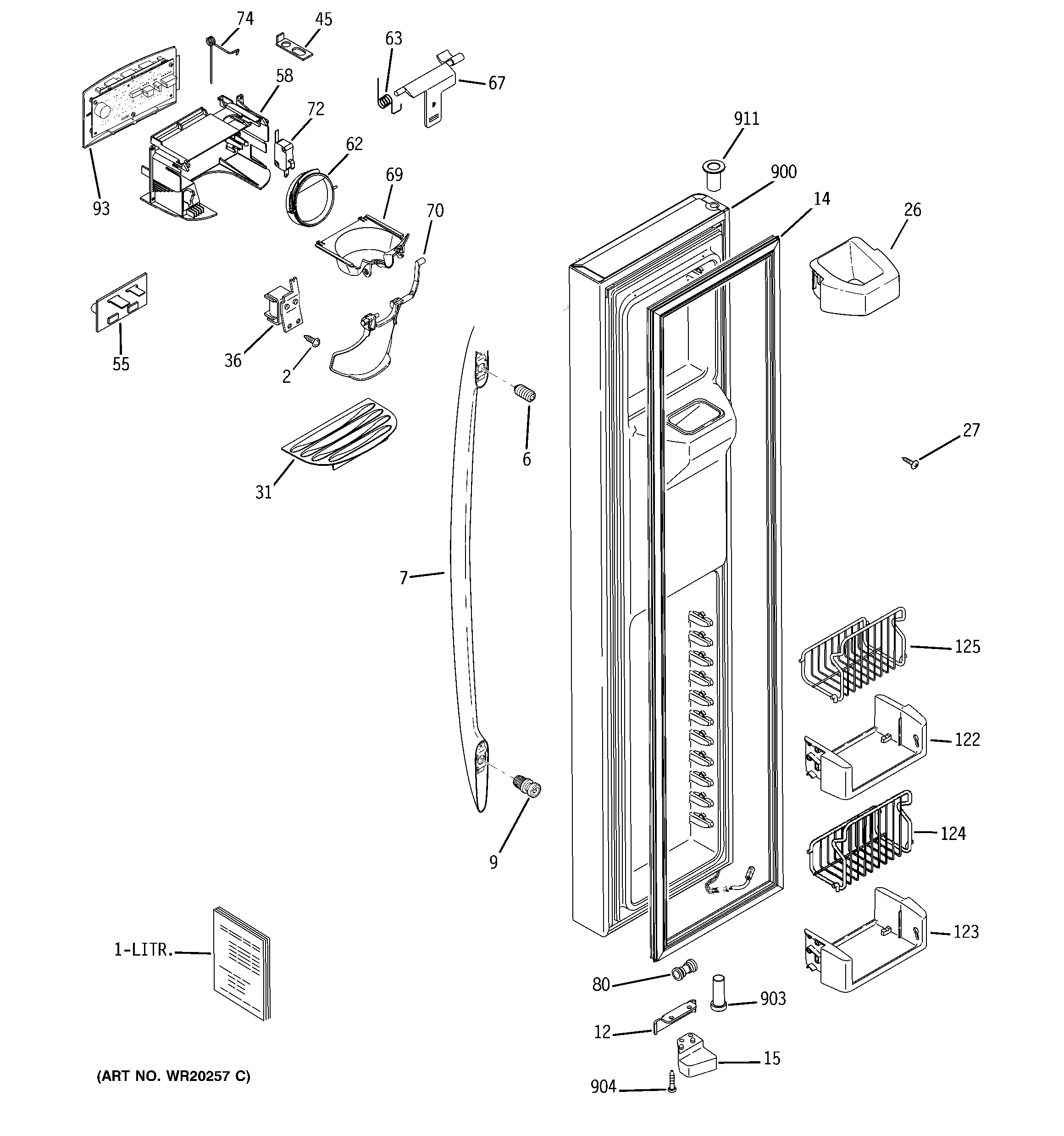 Freezer door