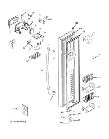 Freezer door