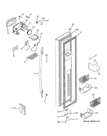 Freezer door