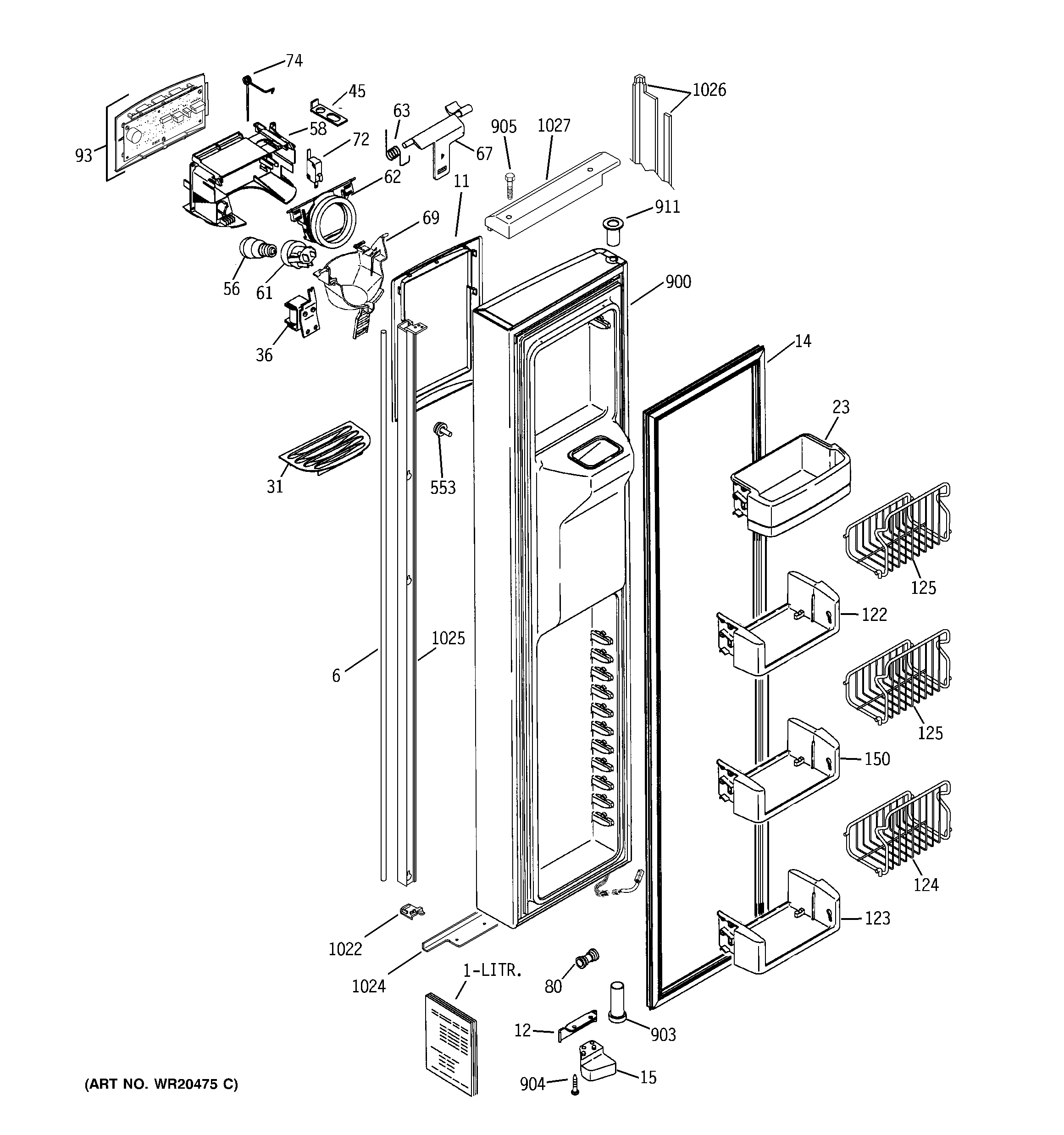 Freezer door