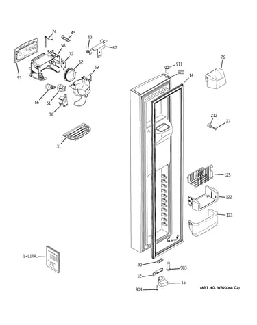 Freezer door