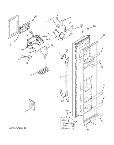 Freezer door