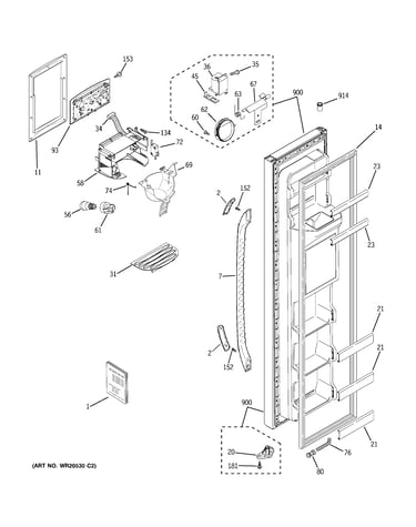 Freezer door