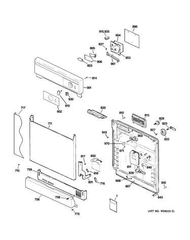 Escutcheon & door assembly