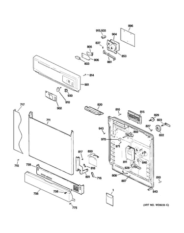 Escutcheon & door assembly