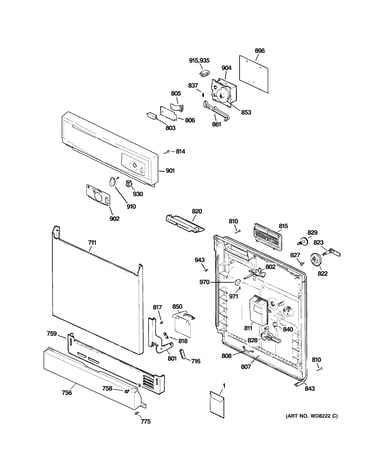 Escutcheon & door assembly